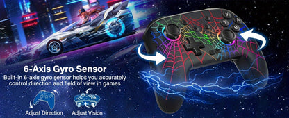 RGB Wireless Controller for Nintendo Switch Switch Lite Switch OLED PC iOS Android - Programmable Buttons LED Light Wired Wireless Dual Mode Gamepad, Best Gaming Gift