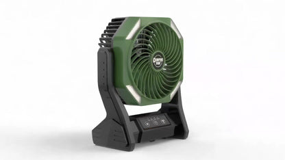 Camping Fan 20000mAh Tabletop and Hanging Fan with 4 Speeds, 3-Level LED Light and 180° Vertical Swing