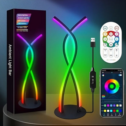 RGB Gaming Desk Lamp with App Control & Music Sync – 18-Key Remote, LED Light Bars, TV Backlight & Night Light, USB Powered Alien Ambient Lamp for Gaming Setup, Streaming & Desk Decor