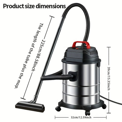 Wet Dry Vacuum Cleaner High-Power Bucket Type 5.28 to 6.6 Gallon Super Suction for Car and Home Dual-Use Cartridge Filter 40dB Quiet Motor Large Capacity Upgraded Deluxe Edition with Accessories