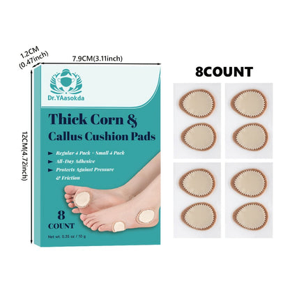 Corn & Callus Cushion Pads - Self-Adhesive Waterproof Foam Pads for Foot Heel Toe Relief, Soft Friction-Reducing Corn Pads, Gentle on Sensitive Skin, Ideal for Active Daily Wear
