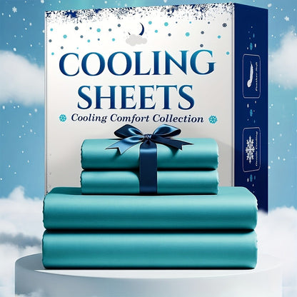 Bamboo Blend Cooling Bed Sheet Set 4pcs – Ultra Soft Breathable Kids Sheets, Deep Pocket Fitted Sheet 18"-24", 2200TC Shrink & Wrinkle Resistant, All-Season Hotel Luxury Bedding, Twin Full Queen King