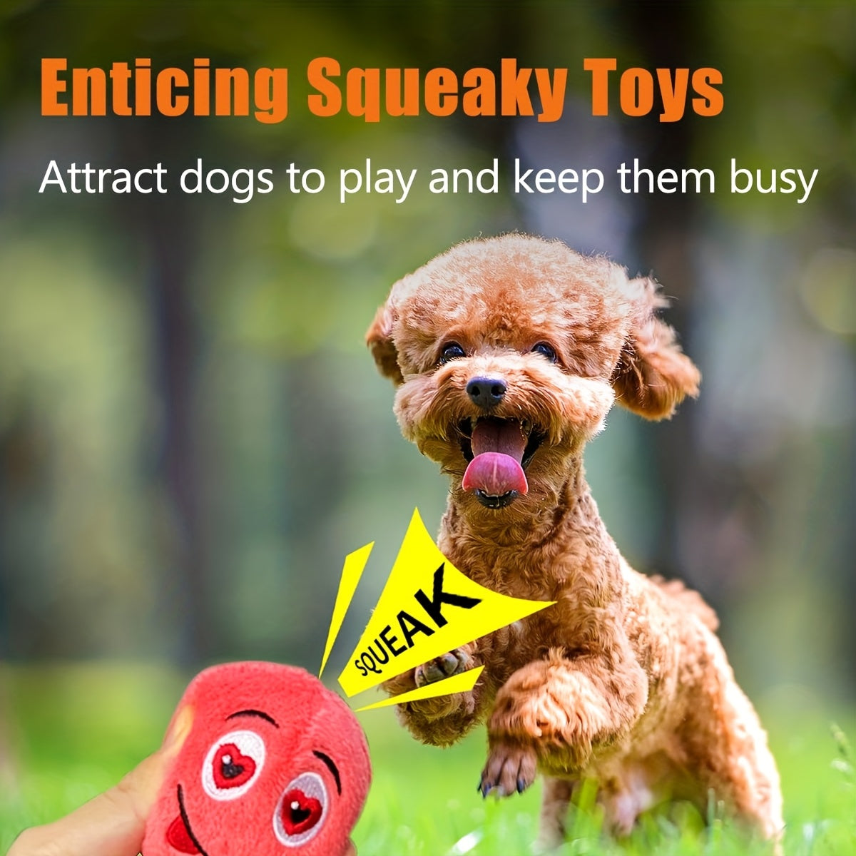 Dog Toy 6-Pack Multicolor Soft Stuffed Plush Balls with Built-In Squeakers for Puppies and Small Dogs