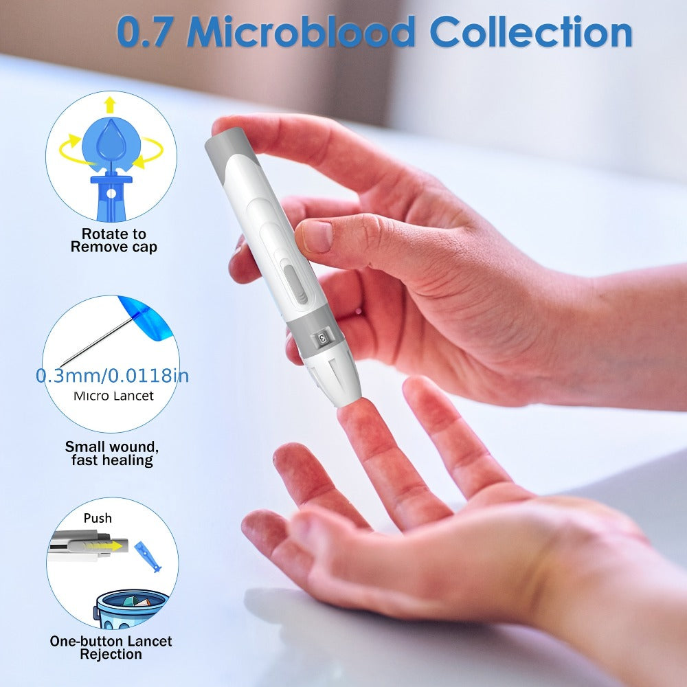 Diabetes Test Strips 100 Count – Compatible with G-425-1, G-425-2, G-425-3 Blood Glucose Monitors