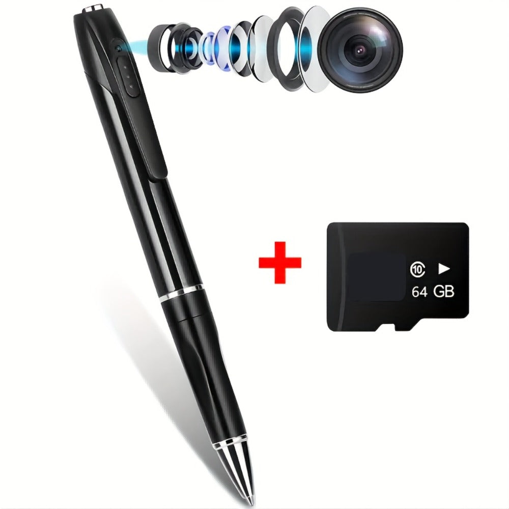 Security Camera Mini 1080P Body Recorder with Night Vision, 250-Hour Standby and Optional 64GB Card