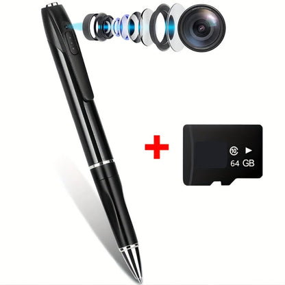 Security Camera Mini 1080P Body Recorder with Night Vision, 250-Hour Standby and Optional 64GB Card