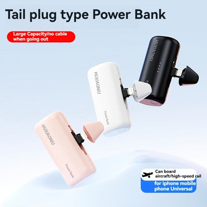 5000mAh iPhone Power Bank 2-in-1 Connector LCD Display Slim Portable Charger Compatible with iPhone 17 16 15 14 13 12 11 – Small Compact External Battery Pack 5V 2A Fast Charge