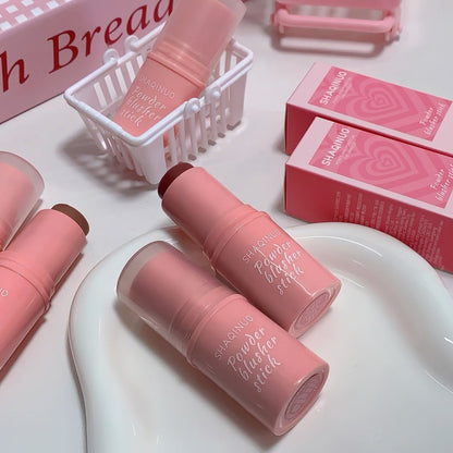 Matte Cream Blush Stick Set 3pcs Multifunctional — Waterproof Non-Greasy Brightening Formula, Blendable Color for Cheeks Lips & Eyes, Long-Lasting Travel-Friendly Daily Face Makeup for Women