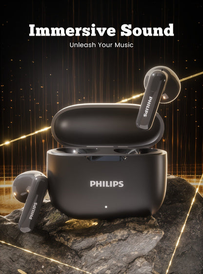 Wireless Earbuds Philips TAT1220 Bluetooth 6.0 with ANC, 360° Sound, Touch and Type-C in Two Colors