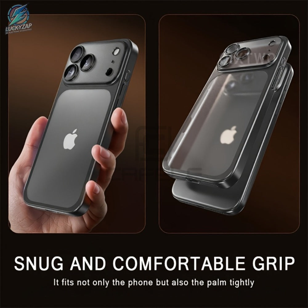Phone Case Matte Frosted Clear Cover with Built-In Lens Film and Wireless Charging for Select iPhone 12–17 Models