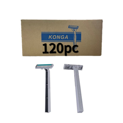 Disposable Razors Bulk 120 Pack Double Blade Stainless Steel — Fresh Smooth Close Shave for Men & Women, Face Legs Underarms Body Hair Removal, Hygienic Single-Use Value Set for Home Salon Gym Hotel Travel