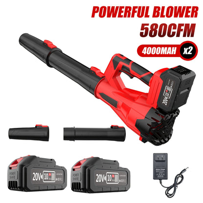 20V Cordless Leaf Blower with 50,000 RPM Marking, Yellow or Green Body and Six Dual-Battery Package Options
