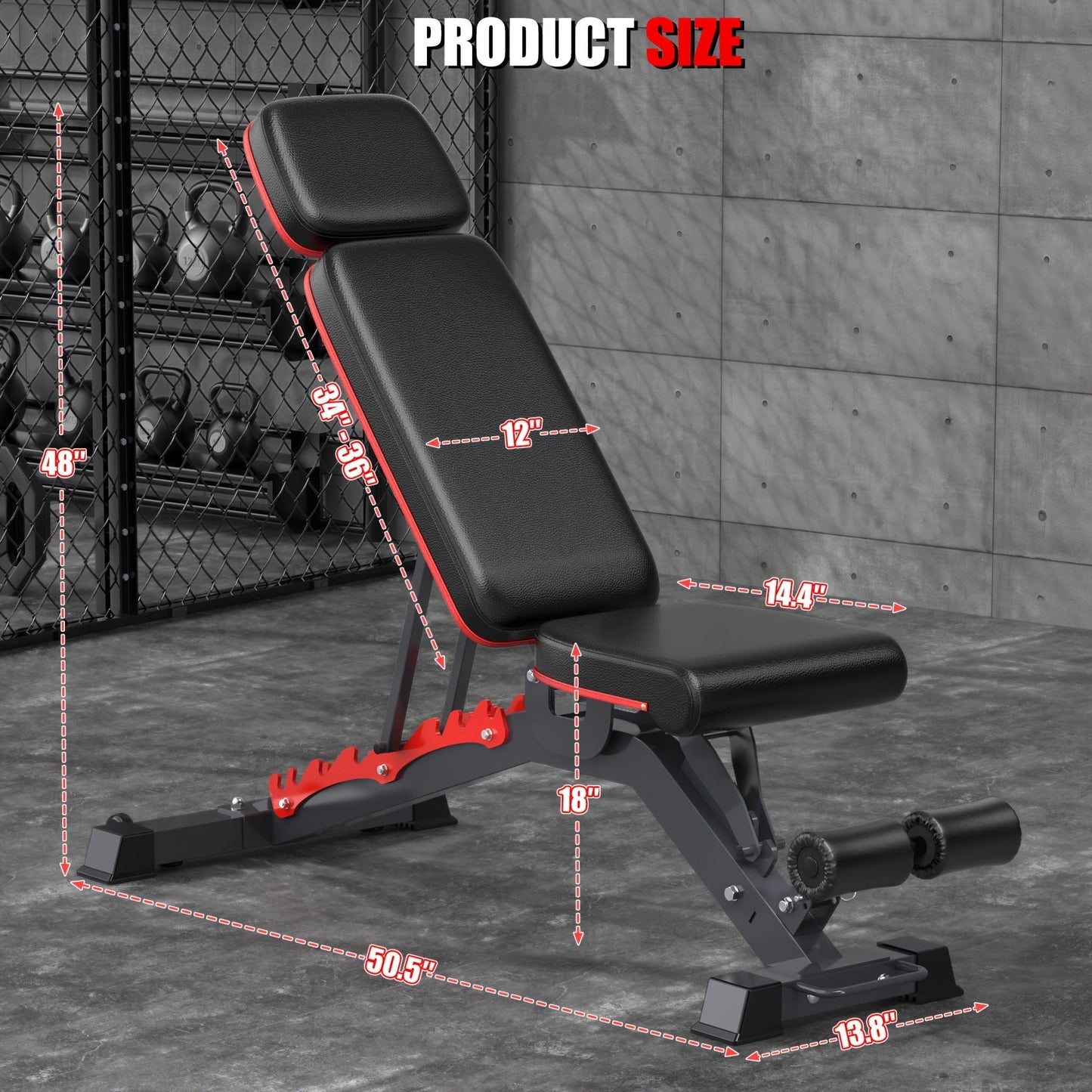 Adjustable Weight Bench 6-in-1 Foldable – Flat Incline Decline, Resistance Bands, Preacher Curl & Leg Developer, 770lb Capacity – Home Gym Strength Training Bench