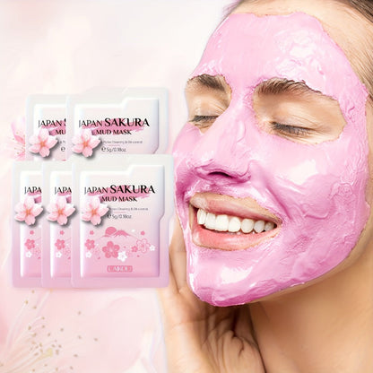 Hyaluronic Acid Sakura Skincare Set 30pcs Gentle Cleansing Deep Moisturizing Hydrating Facial Eye Care with Cleansing Brush Hairband Luxury Gift for Women