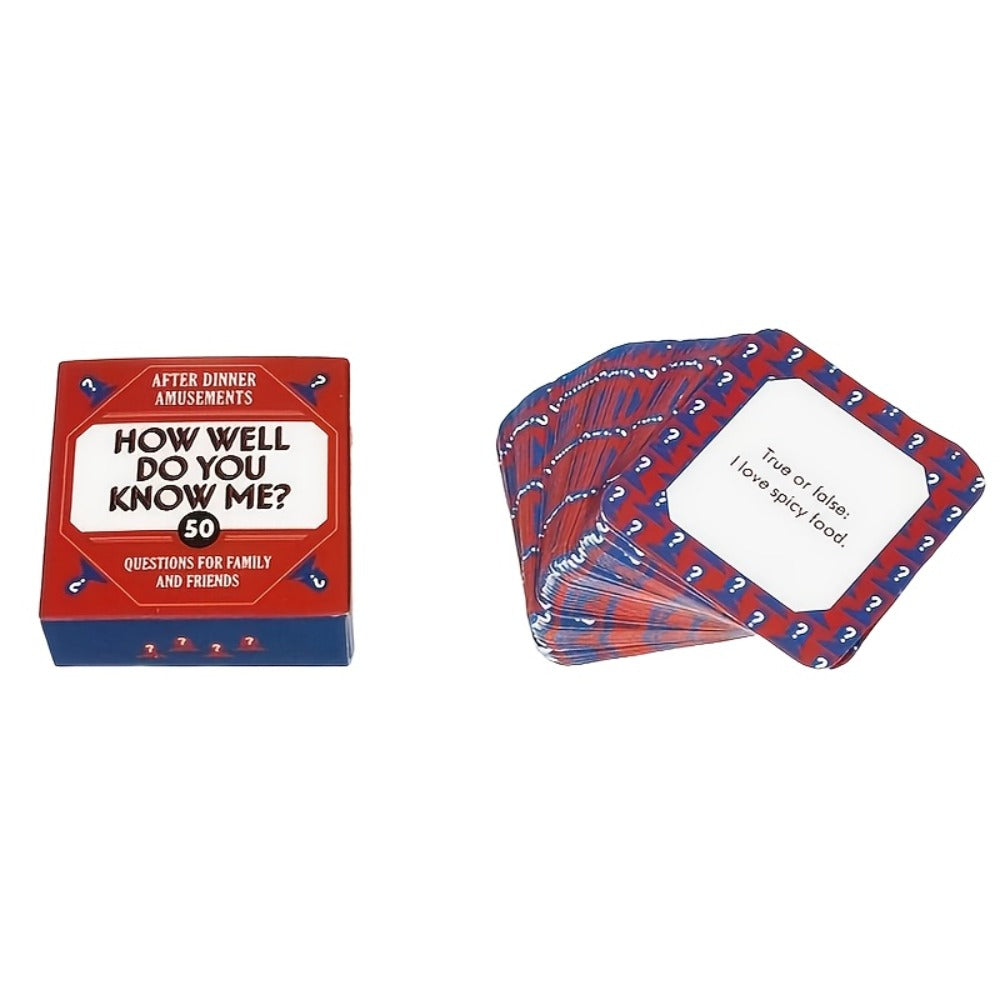 After Dinner Amusements Card Game Set with Four Mini Boxes and 200 Total Prompts Across Four Themes
