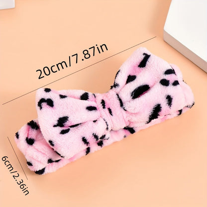 Six Bow-Front Headbands with Six Image-Bound Patterned Designs for Hair and Face-Care Routines