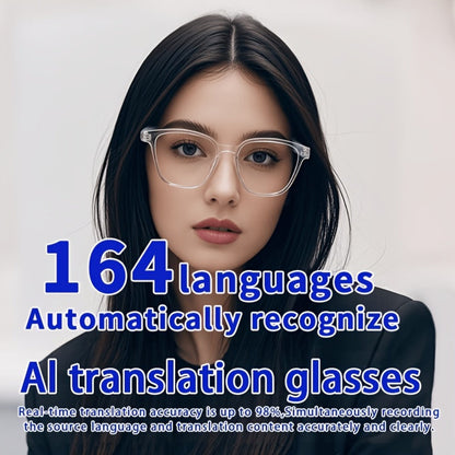 Smart Glasses Translation Eyewear with 160 Listed Languages, Open-Ear Audio and Four Frame Options