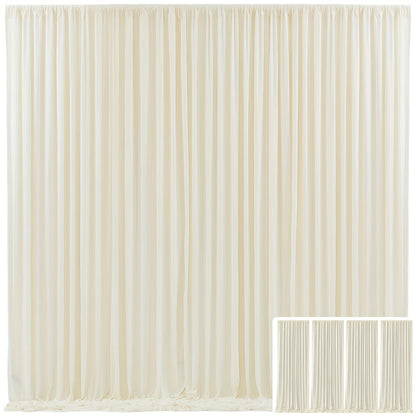 Backdrop Curtains 4 Pack 59x118 Inch – Wrinkle-Resistant Non-Transparent Party Decoration Fabric with Pole Pocket, Machine Washable & Reusable for Wedding, Birthday, Christening, Graduation & Holiday Events