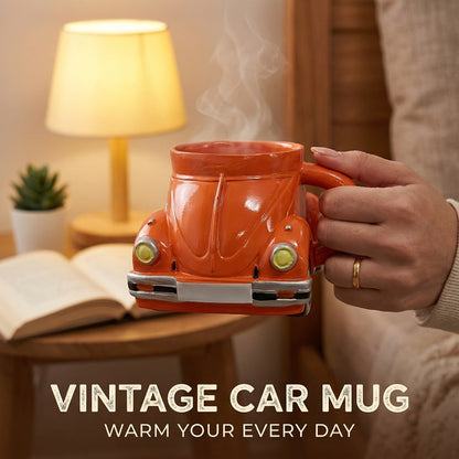 Sports-Car-Shaped Coffee Mug with Silver-Tone Interior, Door-Style Handle and Six Body Colors