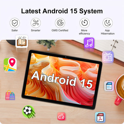 Android Tablet 10.1-Inch with Android 16, Octa-Core CPU, 7000mAh Battery and RAM or Storage Options