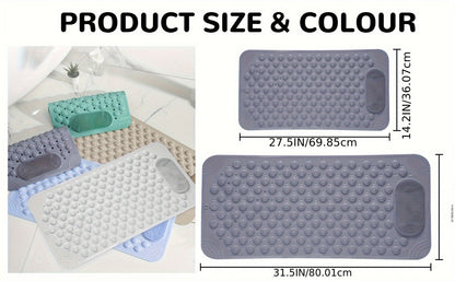 Non-Slip Bath Mat with Massage Texture Extra Large Shower Tub Mat Anti-Slip Bathtub Mat