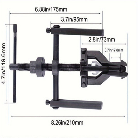 3-Jaw Gear Puller and Bearing Puller Set 2pcs Reversible Inner Outer Forged Steel Heat Treated Jaws for Wheel Bearing Flywheel Pump Bushing Removal Automotive Tool