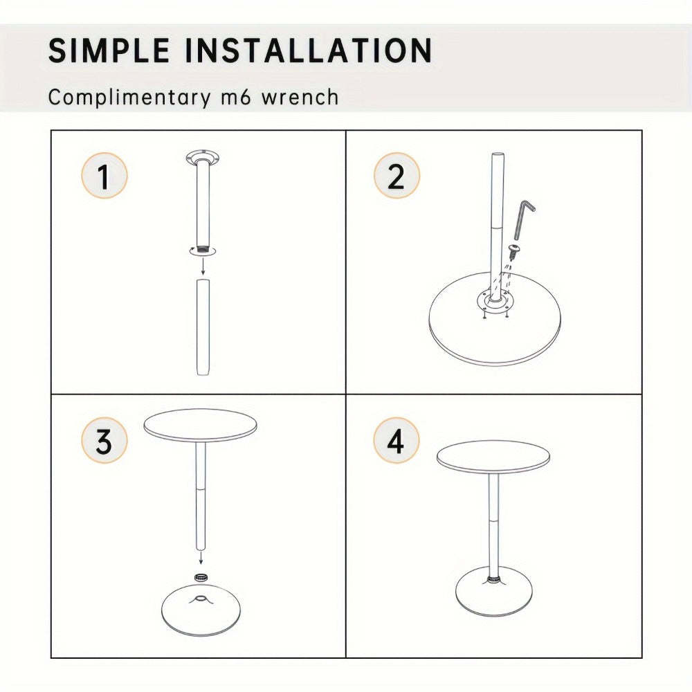 23.5-Inch Round Bar Table for Work, Display, and Everyday Use in Kitchen detail image - detail view 6