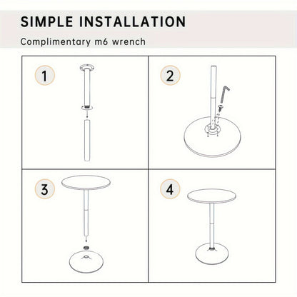 23.5-Inch Round Bar Table for Work, Display, and Everyday Use in Kitchen detail image - detail view 6