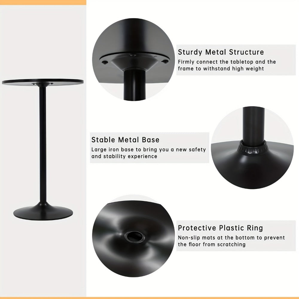 23.5-Inch Round Bar Table for Work, Display, and Everyday Use in Kitchen detail image - detail view 8