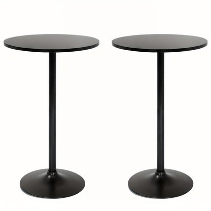 Bar Table, Round High Top 23.5 Inch Bistro Pub Table Metal Structure Indoor Outdoor Space shown in the main product view
