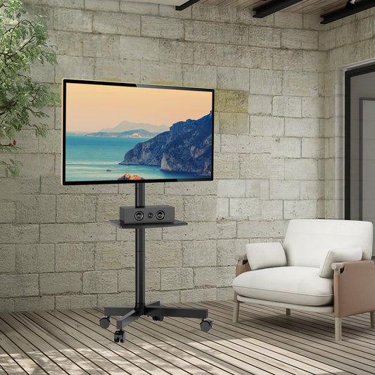 23-Inch Rolling TV Stand with Adjustable Height for Living Room detail image