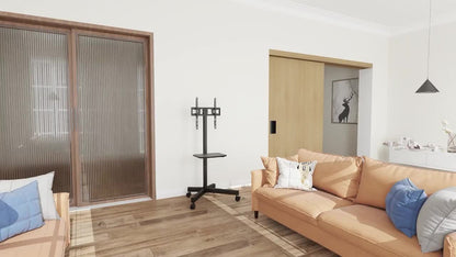 23-Inch Rolling TV Stand with Adjustable Height for Living Room detail image - detail view 5