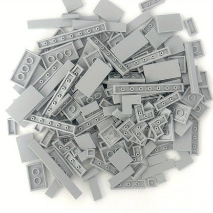 Flat Tile Building Block Refill Set with 150 Pieces in 1x1, 1x2 and 1x6 Sizes, Six Color Options