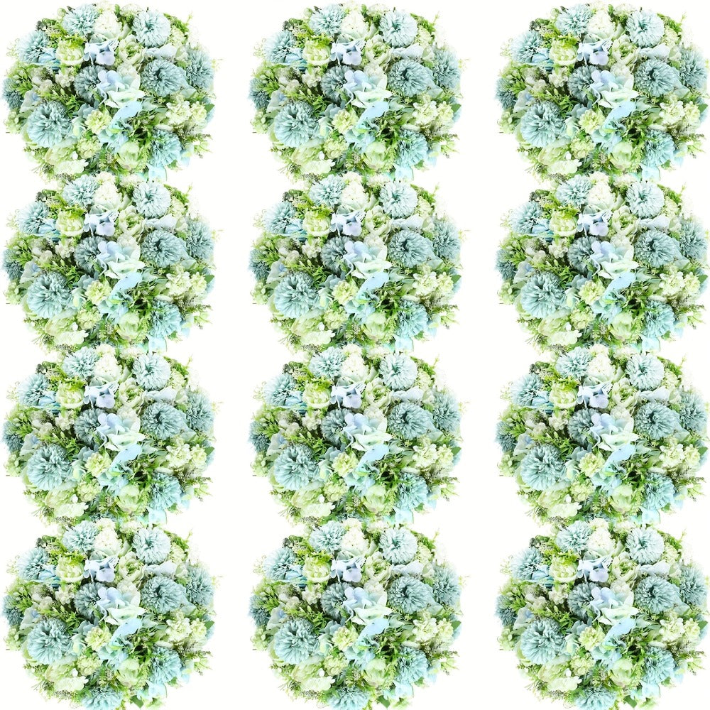 Artificial Flowers 12-Bundle Peony and Hydrangea Bouquet Set in Five Colors for Wedding Decor