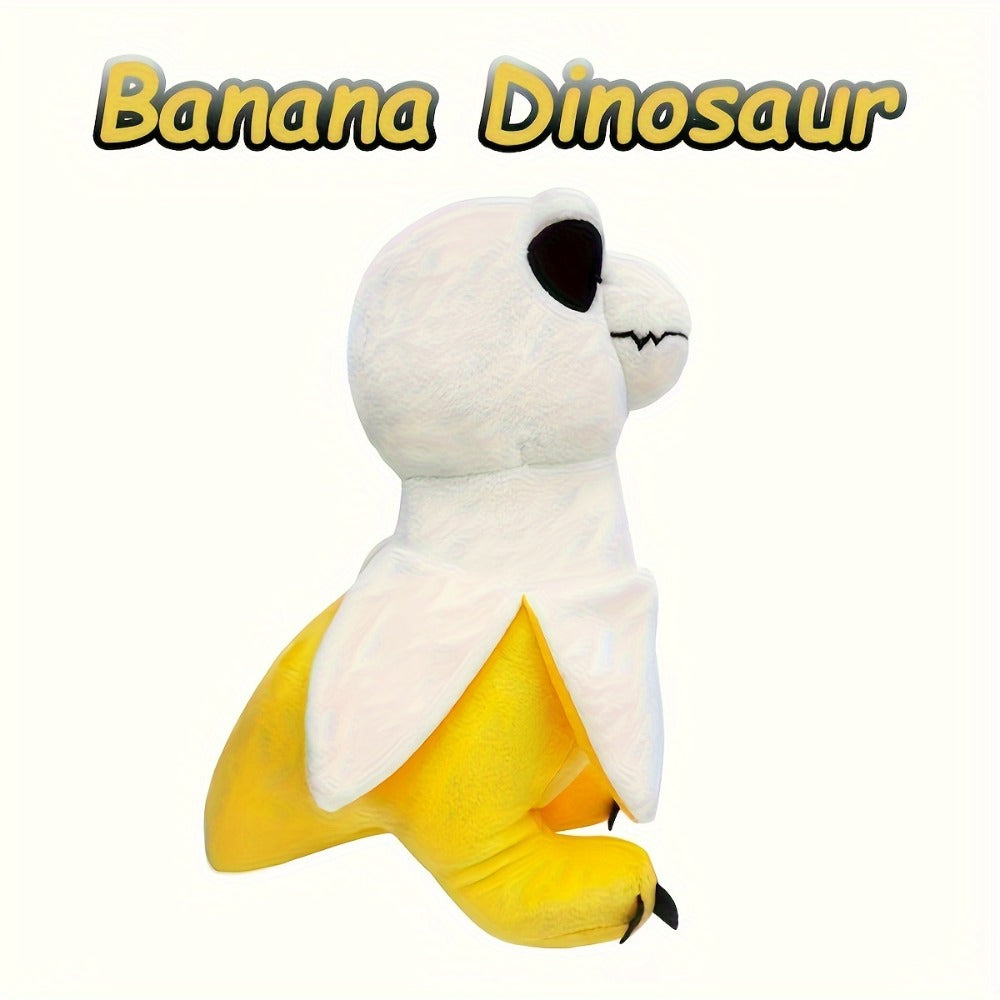 Plush Toy – Yellow Banana Dinosaur 9.5-Inch T-Rex Character with Peekaboo Peel Design for Display