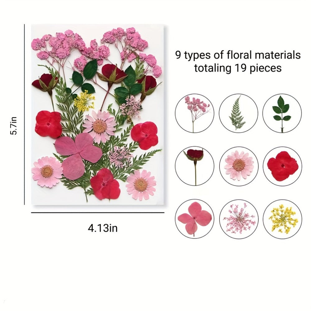 Pressed Flower Craft Set in 189, 238, 287 or 319-Piece Mixed Packs for Resin and Paper Projects