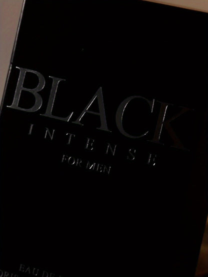 Men's Cologne Black Intense 100ml Eau de Toilette Two-Bottle Set in Matching Black Spray Bottles