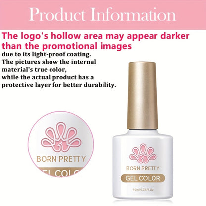 Gel Nail Polish – Cat Eye Magnetic Set BORN PRETTY Nude Golden Glitter 2 Colors Ultra Shine Semi-Permanent UV LED Soak Off Long Lasting…
