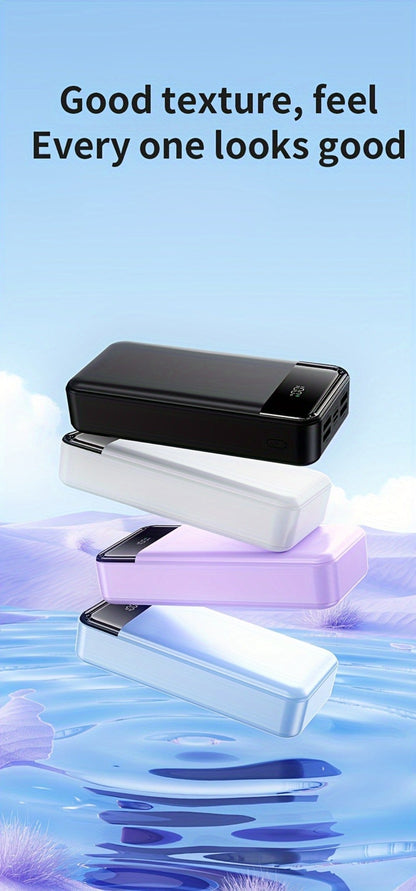 Power Bank 60000mAh 22.5W with Multi-Device Port Layout, LED Light and Digital Display in Three Colors