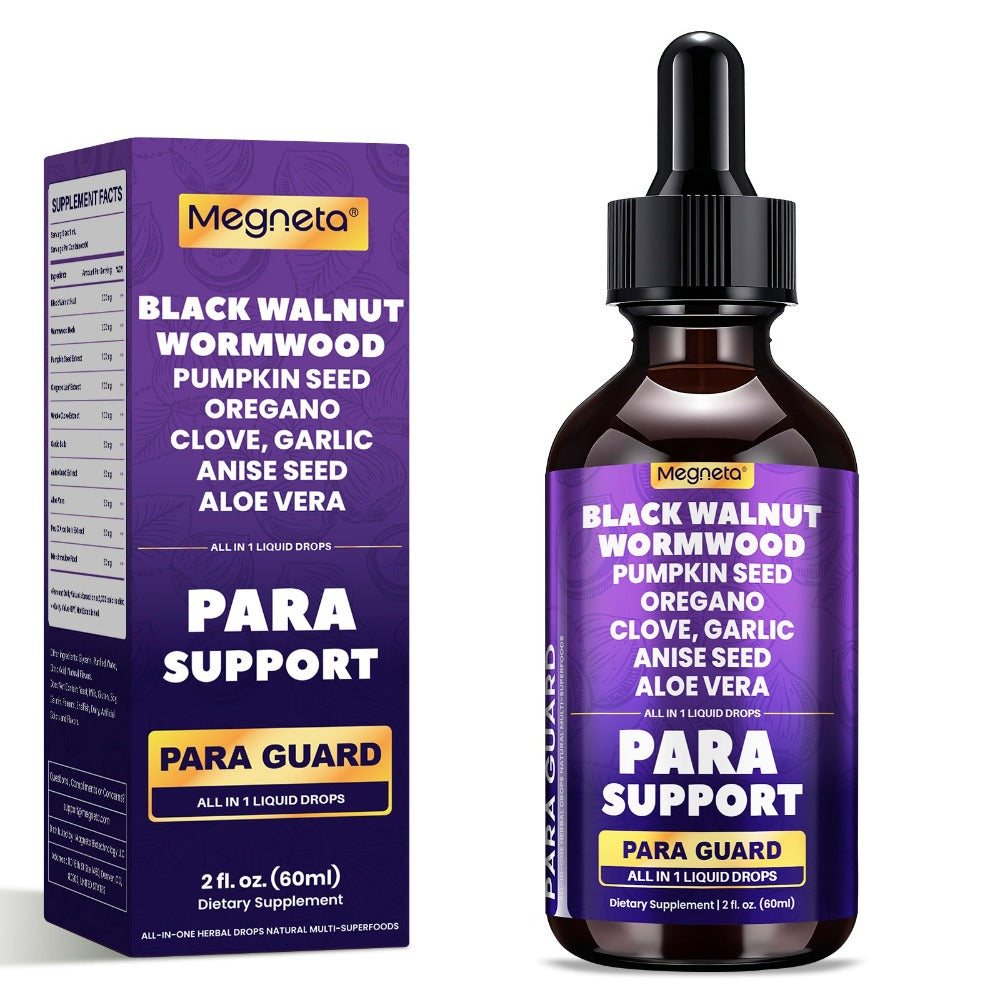 Herbal Supplements with Megneta Label, Black Walnut Clove Garlic Turmeric Pumpkin Seed Oregano Drops