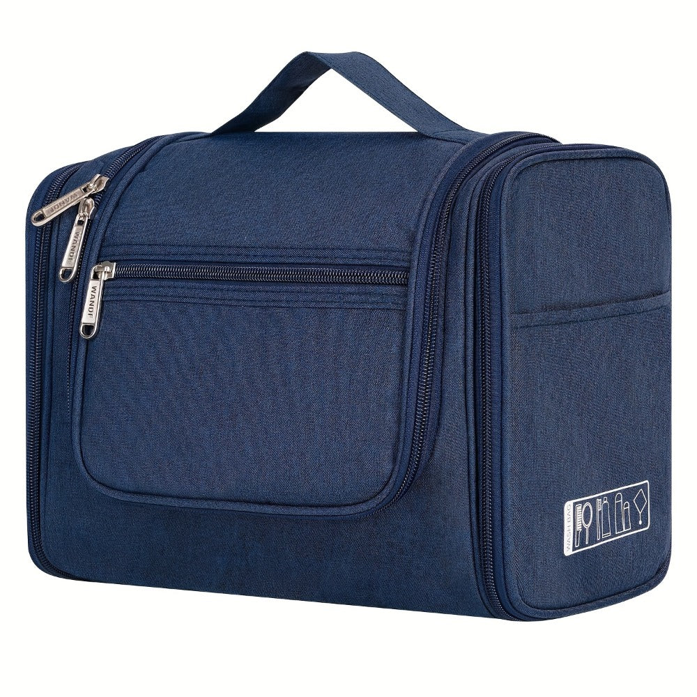 Toiletry Bag Hanging Multi-Pocket Shower Organizer with Metal Hook, Carry Handle and Seven Print Options