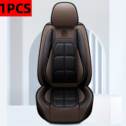 Faux Leather Car Seat Covers – Universal Fit for Cars, SUVs, Vans & Trucks, Dirt-Resistant Protective Seat Cover, Single Front / 2 Front / Full 5-Seat Sets, 5 Colors