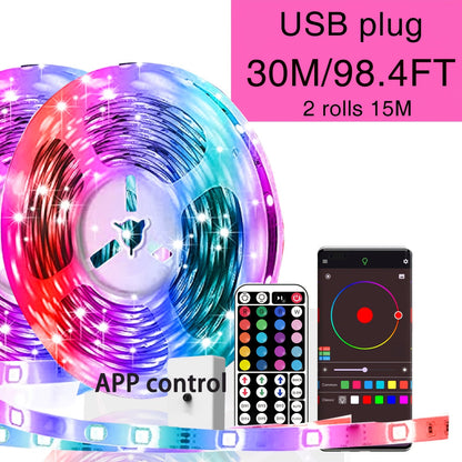 LED Strip Lights for Room Color Changing – 44-Key Remote, Dimmable, Timer, Cuttable, USB Powered | 16.4FT to 98.4FT | Bedroom, Gaming Room, Party & Holiday Decor