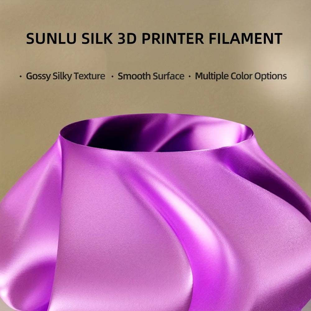 3D Printer Filament SUNLU Silk PLA+ 1.75mm 1kg Reusable Spool in Blue, Bronze, Yellow, Purple or Brass
