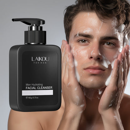 Skincare Set with LAIKOU Label, 4 Men’s Products with Cleanser Toner Lotion and Tone-Up Cream