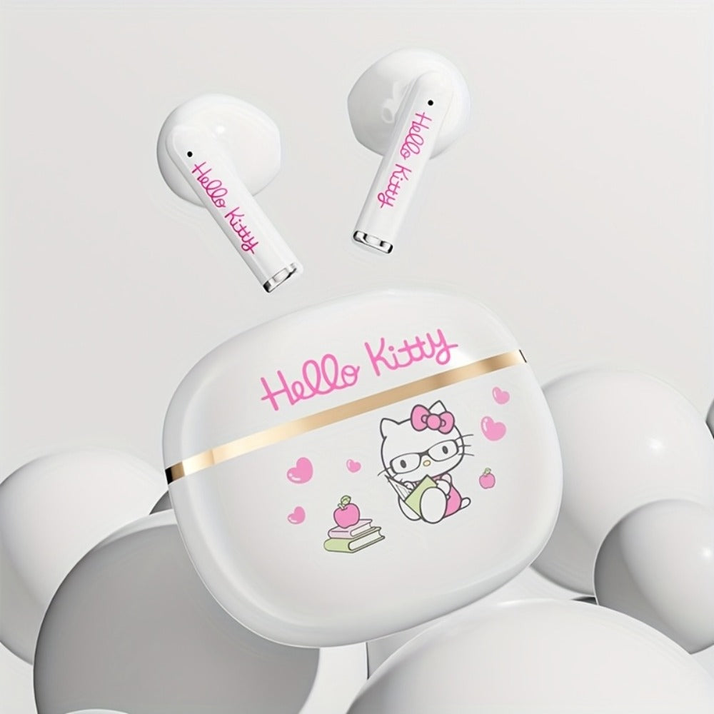 Sanrio Hello Kitty Kuromi Cinnamoroll Wireless Earbuds Bluetooth 5.0 Cute Kawaii Design 3 Styles Power Display Touch Control Girls Gift