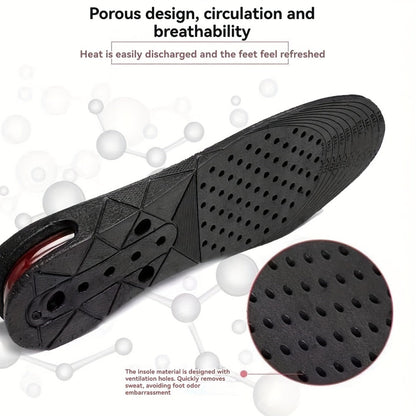 One-Pair Four-Layer Height-Increase Shoe Insoles with Adjustable 1.2- to 3.5-Inch Configuration