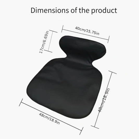 Car Seat Cover Protector Pad with Non-Woven Construction, Non-Slip Base and Black Single-Pad Format