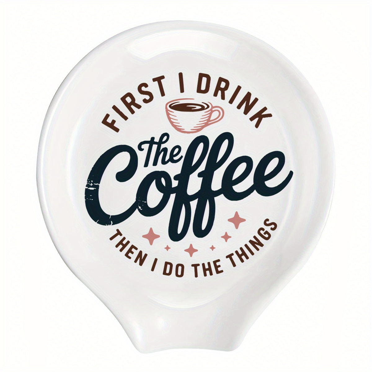Ceramic Spoon Rest Funny Coffee Quote – "A Cup of No Return" Ceramic Utensil Holder for Coffee & Tea Spoons, Cute Spoon Holder for Kitchen Counter, Cafe Decor, Perfect Coffee Lover Gift