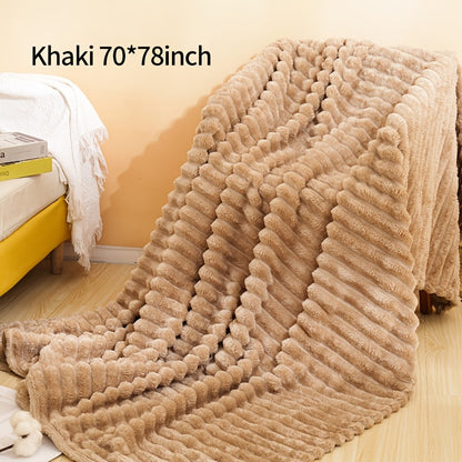 500gsm Heavy Plush Blanket – Ultra Thick Soft Warm Fluffy Blanket for Bed, Sofa & Travel, Baby to Double Size, 5 Colors